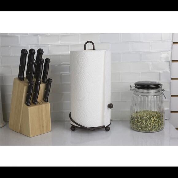 Paper Towel Holder Dispenser Stand, Bronze - Picture 3 of 6